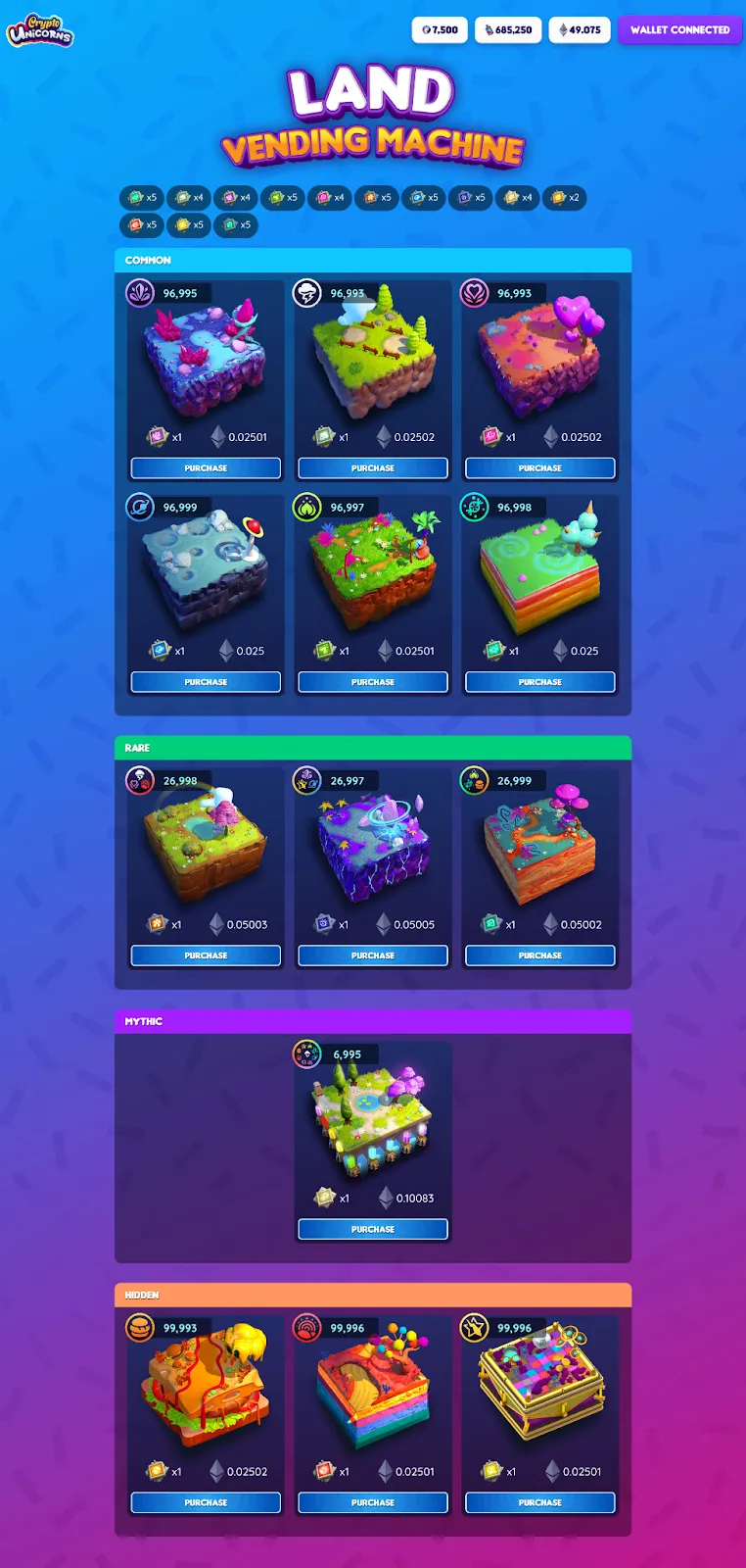 Land Vending Machine